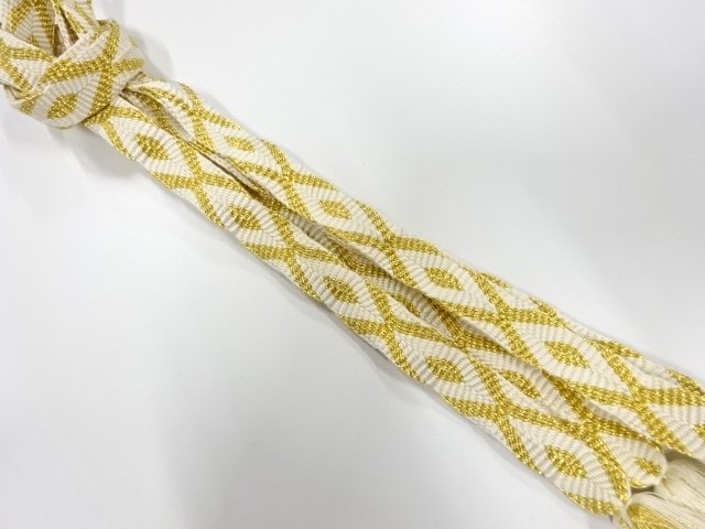 正絹　無形文化財　道明製　手組帯締め